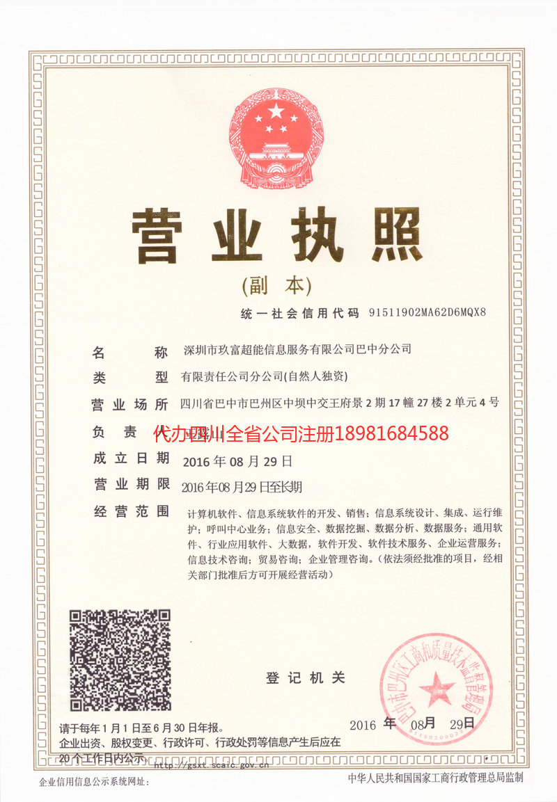 眉山市眉山市玖富超能信息服务有限公司